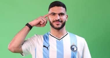 حامد حمدان يسجل هدفا لبيراميدز في شباك سيراميكا بالدقيقة 47