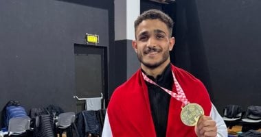 مصطفى حسين يحصد ذهبية بطولة العالم للمصارعة بجدارة