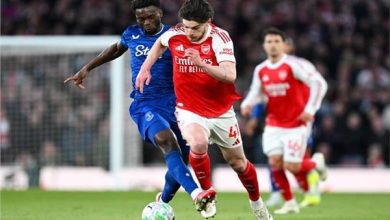 آرسنال وإيفرتون ينهون الشوط الأول بالتعادل السلبي في مباراة البريميرليج