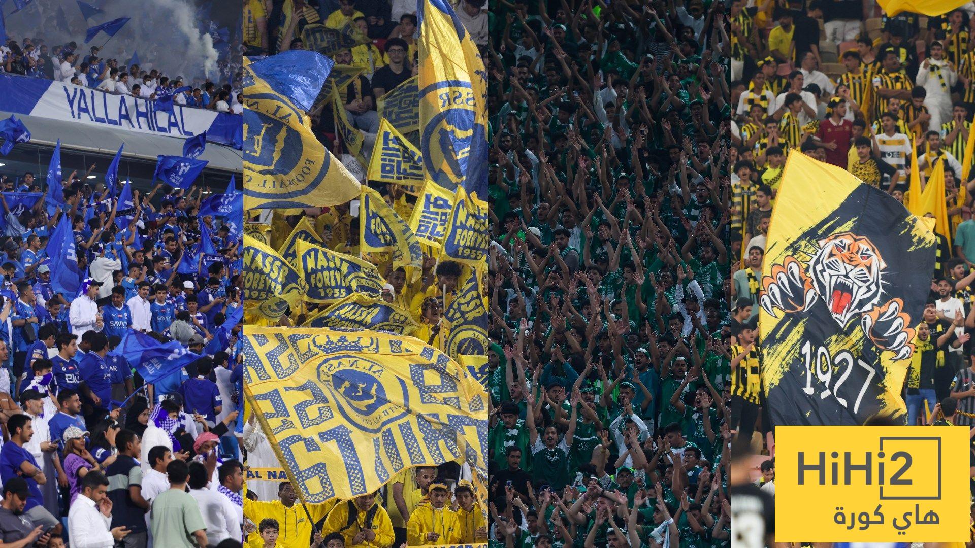 أرقام قياسية في حضور مباريات دوري روشن خلال الموسم الحالي