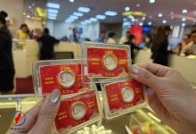 استقرار سعر سبيكة الذهب SJC فوق 180 مليون دونغ للأونصة