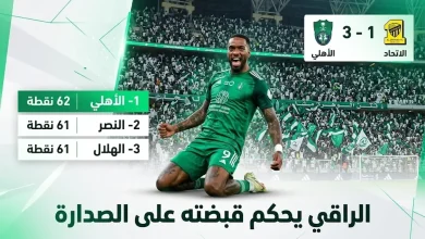 الأهلي ينتصر بثلاثية على الاتحاد في ديربي جدة ويعزز صدارته لدوري روشن السعودي