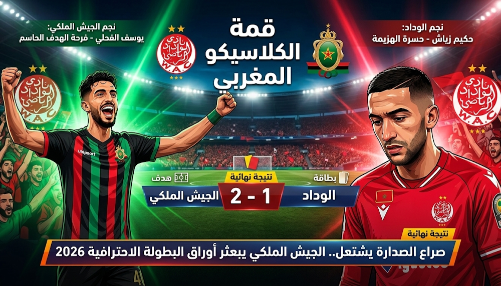 الجيش الملكي يضغط بقوة على الرجاء والوداد في ترتيب الدوري المغربي 2026 بعد الفوز بالكلاسيكو