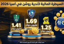 الهلال في الصدارة والأهلي يحقق المركز الثاني مع هيمنة سعودية كاملة على عوائد الأندية الآسيوية 2026