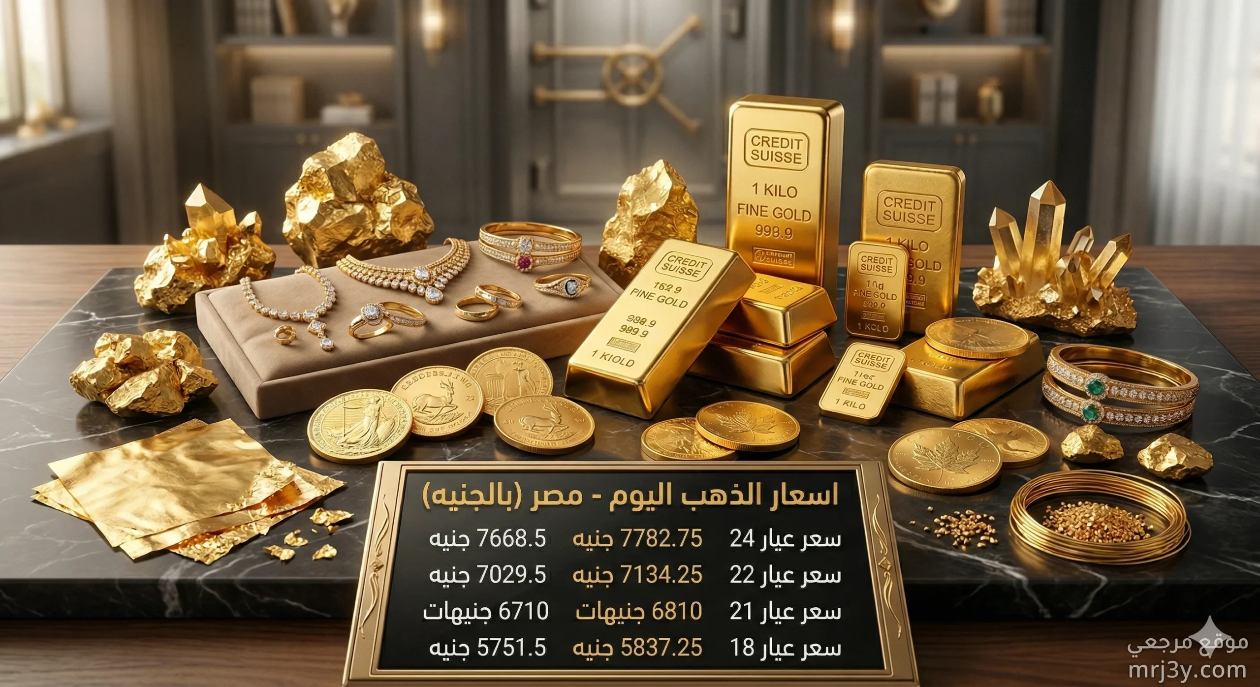 تحديث مباشر سعر الذهب عيار 21 24 18 في مصر اليوم 26 مارس 2026 اسعار البيع والشراء