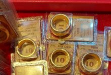 تراجع أسعار الذهب عالمياً وسعر الذهب في شركة SJC ينخفض إلى 184.8 مليون دونغ فيتنامي