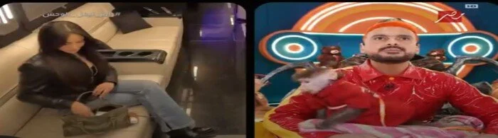 رامز جلال يوجه سخرية لآية سماحة في بداية حلقة رامز ليفل الوحش