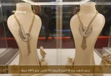 سعر الذهب عيار 14 اليوم الأربعاء 18 مارس يصل إلى 4873 جنيهًا