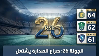صراع قوي بين النصر والأهلي والهلال يشعل منافسات الجولة 26 من دوري روشن السعودي 2026