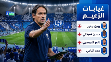 غيابات فريق الهلال أمام النجمة في الجولة 25 من دوري روشن السعودي حسب القائمة الرسمية