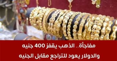 قفزة مفاجئة في سعر الذهب ترتفع 400 جنيه مع تراجع الدولار بالفيديو – مشاهير