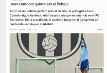 كانسيلو يتألق مع برشلونة ويثير جدلاً جديدًا حول مستقبله مع الهلال