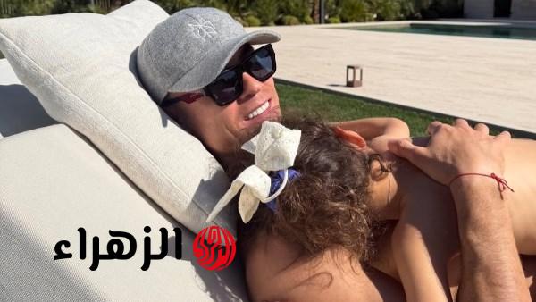 كريستيانو رونالدو يتألق مع ابنته قبل تتويجه كهداف الدوري السعودي ونادي الفيحاء